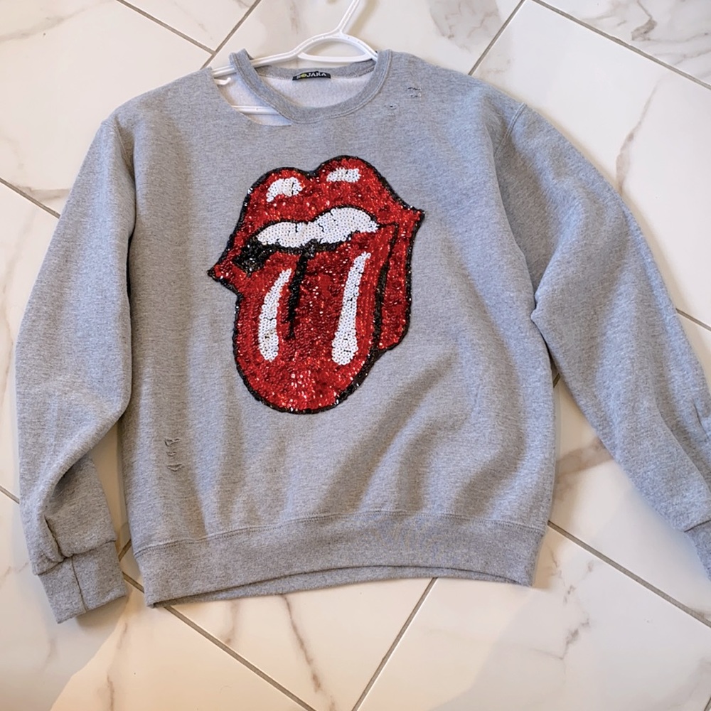 SoJara Distressed Rock N Roll Sweatshirt